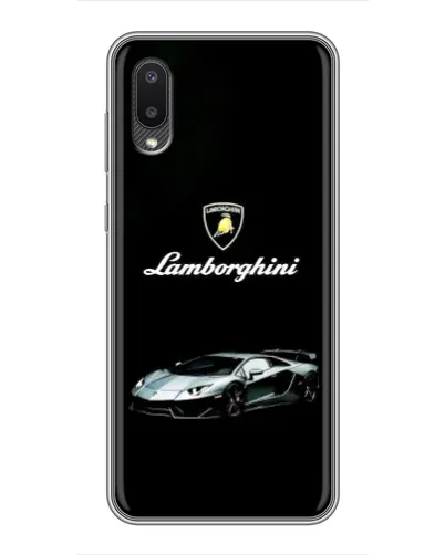 Чехол для Samsung Galaxy A02 с картинкой «Логотип Lamborghini классика»