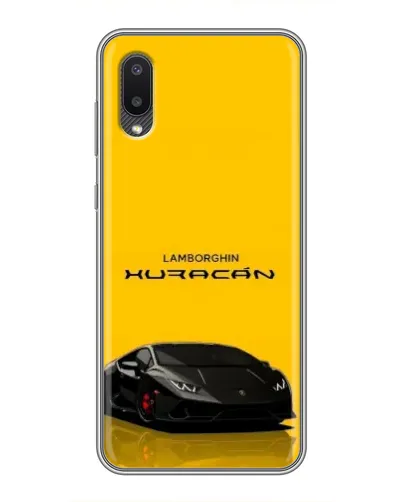 Чехол для Samsung Galaxy A02 с картинкой «Lamborghini Huracan черный»