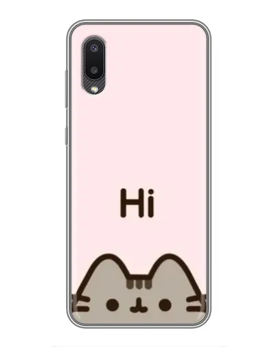 Чехол для Samsung Galaxy A02 с картинкой «Пушин говорит Hi» Чехол для Samsung Galaxy A02 с картинкой «Пушин говорит Hi»