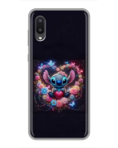 Чехол для Samsung Galaxy A02 с картинкой «Stitch в цветах» Чехол для Samsung Galaxy A02 с картинкой «Stitch в цветах»