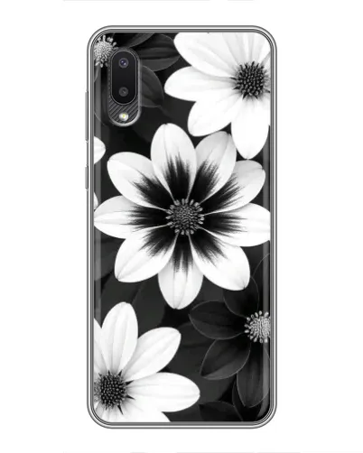 Чехол для Samsung Galaxy A02 с картинкой «Монохромные астры» Чехол для Samsung Galaxy A02 с картинкой «Монохромные астры»