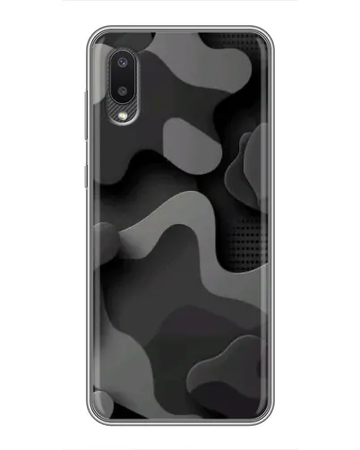 Чехол для Samsung Galaxy A02 с картинкой «Темный абстрактный камуфляж»