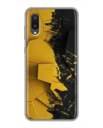 Чехол для Samsung Galaxy A02 с картинкой «Золотые осколки геометрии»