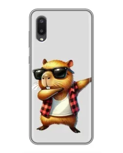 Чохол для Samsung Galaxy A02 з картинкою «Капібара репер даб» Чохол для Samsung Galaxy A02 з картинкою «Капібара репер даб»
