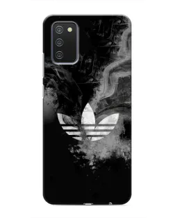 Чехол для Samsung Galaxy A02s с картинкой «Абстрактный дым Adidas»