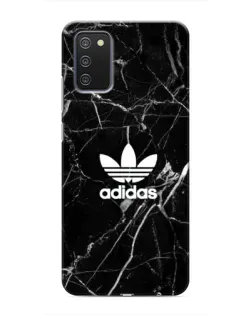 Чехол для Samsung Galaxy A02s с картинкой «Белый мрамор Adidas»