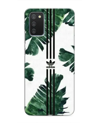 Чехол для Samsung Galaxy A02s с картинкой «Пальмовые листья адидас» Чехол для Samsung Galaxy A02s с картинкой «Пальмовые листья адидас»