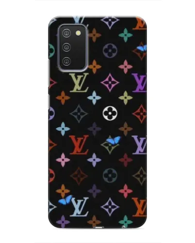 Чехол для Samsung Galaxy A02s с картинкой «Цветная монограмма LV»