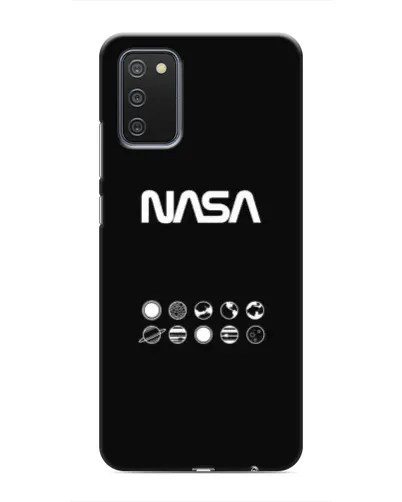 Чехол для Samsung Galaxy A02s с картинкой «NASA — технический принт»