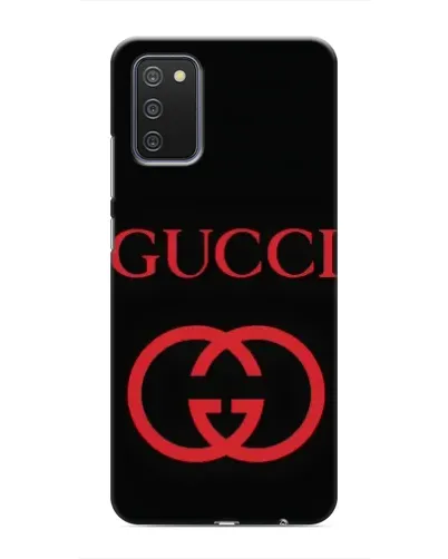 Чехол для Samsung Galaxy A02s с картинкой «Gucci — красный логотип» Чехол для Samsung Galaxy A02s с картинкой «Gucci — красный логотип»