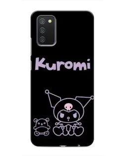 Чохол для Samsung Galaxy A02s з картинкою «Kuromi — чорний мінімалізм»