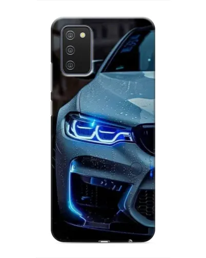 Чехол для Samsung Galaxy A02s с картинкой «Взгляд BMW с синими фарами» Чехол для Samsung Galaxy A02s с картинкой «Взгляд BMW с синими фарами»