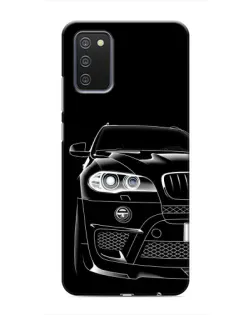 Чехол для Samsung Galaxy A02s с картинкой «Темный силуэт BMW»