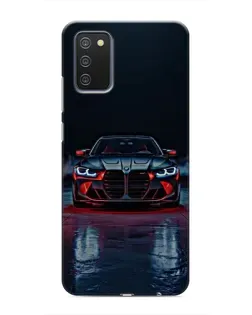 Чехол для Samsung Galaxy A02s с картинкой «BMW на мокрой дороге»