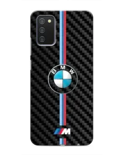 Чехол для Samsung Galaxy A02s с картинкой «Эмблема BMW и карбон»