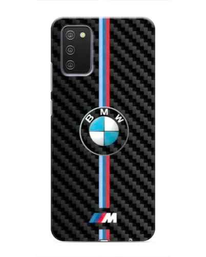 Чехол для Samsung Galaxy A02s с картинкой «Эмблема BMW и карбон» Чехол для Samsung Galaxy A02s с картинкой «Эмблема BMW и карбон»