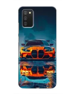 Чохол для Samsung Galaxy A02s з картинкою «BMW — золота емблема»