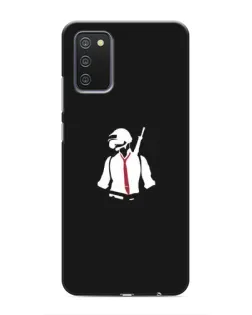 Чехол для Samsung Galaxy A02s с картинкой «PUBG — силуэт воина»