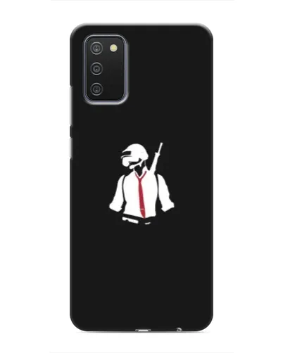Чехол для Samsung Galaxy A02s с картинкой «PUBG — силуэт воина»