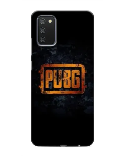 Чехол для Samsung Galaxy A02s с картинкой «PUBG — золотой логотип»