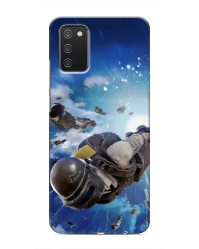 Чехол для Samsung Galaxy A02s с картинкой «Десант PUBG — прыжок»