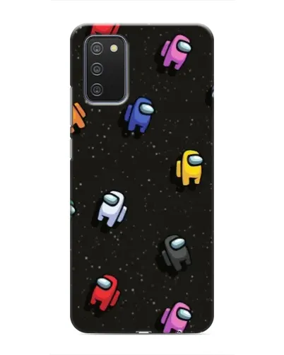 Чехол для Samsung Galaxy A02s с картинкой «Космический паттерн Among Us»