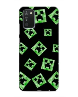 Чехол для Samsung Galaxy A02s с картинкой «Паттерн с криперами»