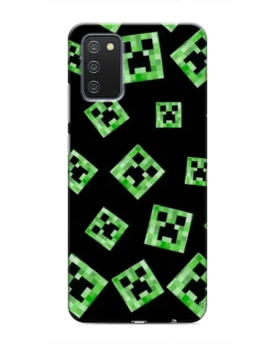 Чехол для Samsung Galaxy A02s с картинкой «Паттерн с криперами» Чехол для Samsung Galaxy A02s с картинкой «Паттерн с криперами»
