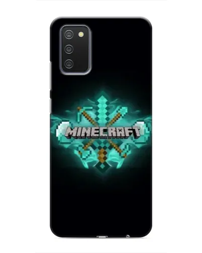 Чехол для Samsung Galaxy A02s с картинкой «Minecraft Diamond лого» Чехол для Samsung Galaxy A02s с картинкой «Minecraft Diamond лого»