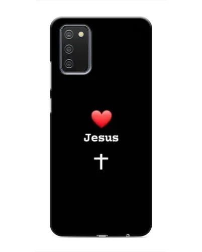 Чехол для Samsung Galaxy A02s с картинкой «Сердце - Jesus»