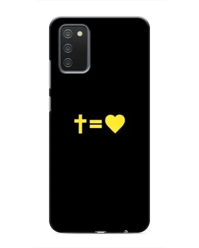 Чехол для Samsung Galaxy A02s с картинкой «Сердце и Крест»