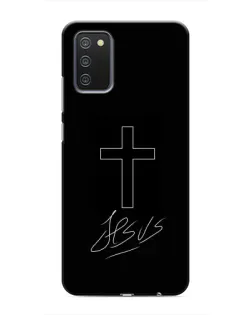 Чехол для Samsung Galaxy A02s с картинкой «Графический крест Jesus»
