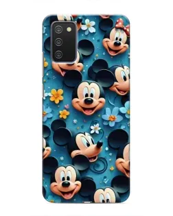 Чехол для Samsung Galaxy A02s с картинкой «Паттерн Микки и Минни»