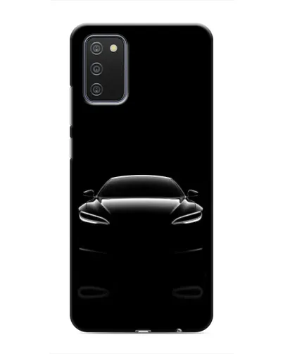 Чехол для Samsung Galaxy A02s с картинкой «Силуэт Tesla Night»
