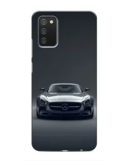 Чехол для Samsung Galaxy A02s с картинкой «Mercedes на черном»