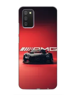 Чехол для Samsung Galaxy A02s с картинкой «Mercedes AMG — красная линия»