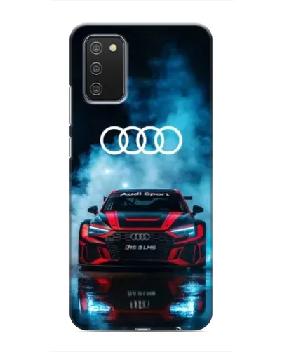 Чехол для Samsung Galaxy A02s с картинкой «Audi Sport — неон»
