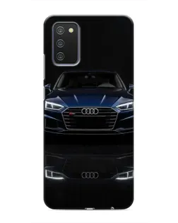 Чехол для Samsung Galaxy A02s с картинкой «Audi — ночное отражение»