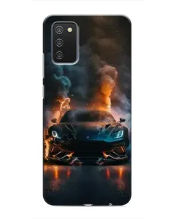 Чехол для Samsung Galaxy A02s с картинкой «Lamborghini дымная эстетика»