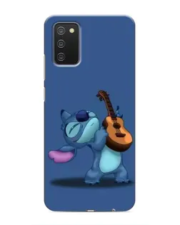Чехол для Samsung Galaxy A02s с картинкой «Стич с укулеле»