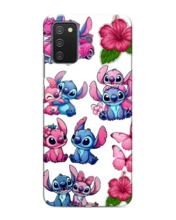 Чехол для Samsung Galaxy A02s с картинкой «Стикеры Stitch и Angel»