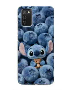 Чехол для Samsung Galaxy A02s с картинкой «Стич и голубика»