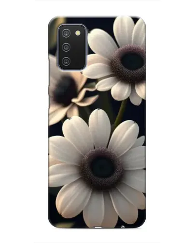 Чехол для Samsung Galaxy A02s с картинкой «Белые маргаритки макро»