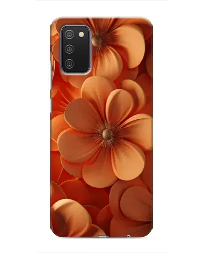 Чехол для Samsung Galaxy A02s с картинкой «Оранжевый макро цветок»