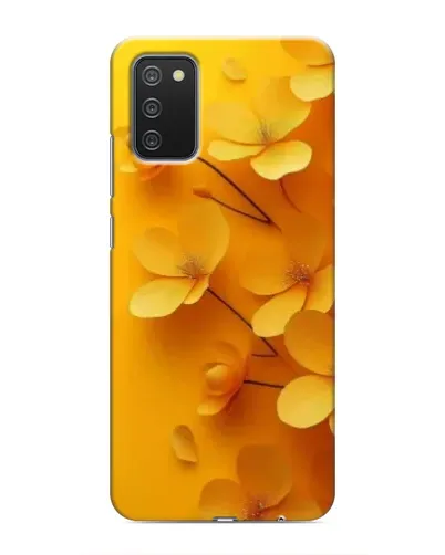 Чехол для Samsung Galaxy A02s с картинкой «Золотые лепестки»