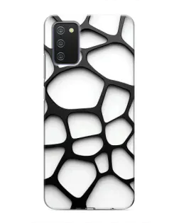 Чохол для Samsung Galaxy A02s з картинкою «Біла об'ємна сітка»