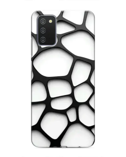 Чехол для Samsung Galaxy A02s с картинкой «Белая объемная сетка»