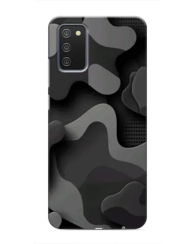 Чехол для Samsung Galaxy A02s с картинкой «Темный абстрактный камуфляж»