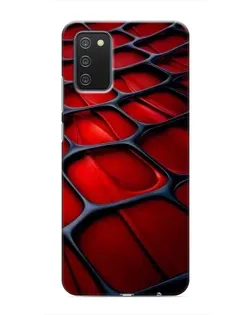 Чехол для Samsung Galaxy A02s с картинкой «Красная глянцевая сетка»