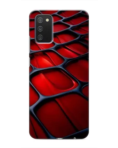 Чехол для Samsung Galaxy A02s с картинкой «Красная глянцевая сетка»